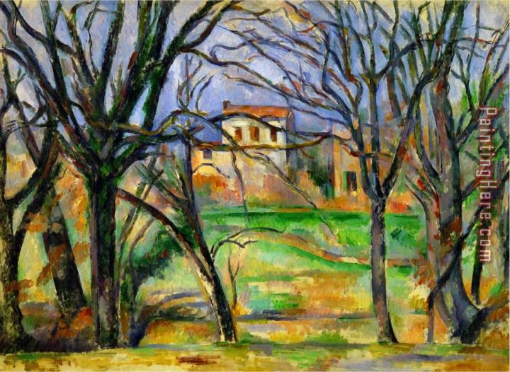 Paul Cezanne Trees And Houses Circa 1885